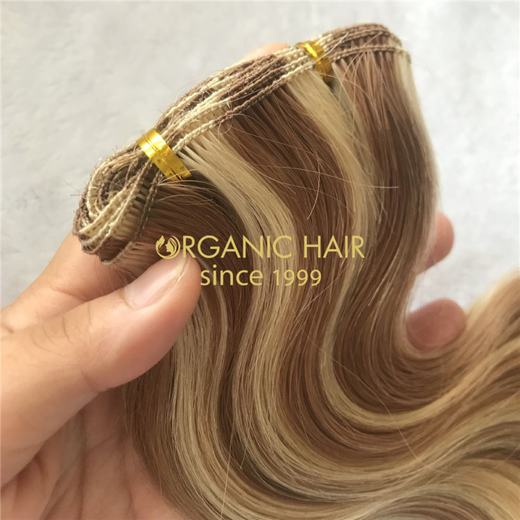 Best body wave russian human cuticle hair hand tied wefts supplier A209